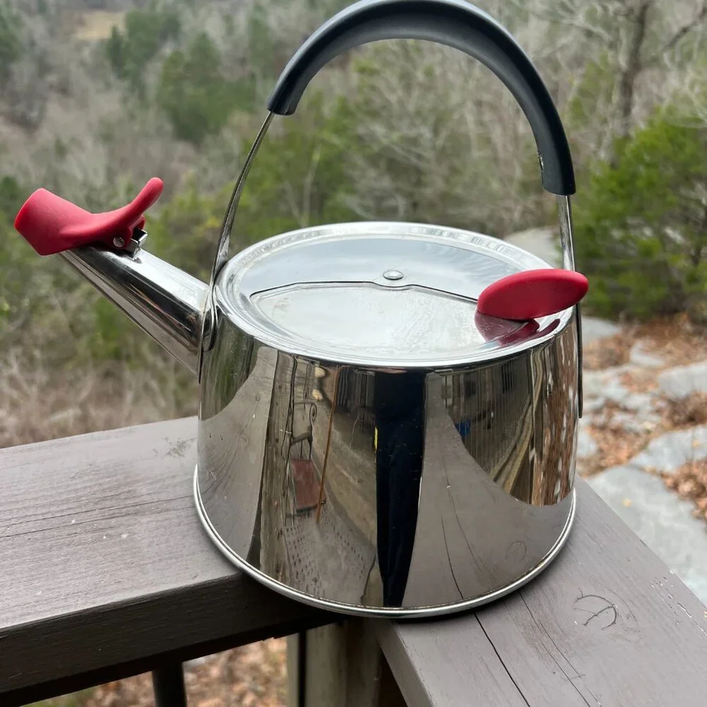 Michael Graves Design Easy-Fill 2.5qt Stainless Whistler Tea Kettle Pot - Picture 13 of 13